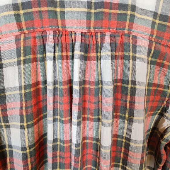Denim & Supply Ralph Lauren Women's XL Utility Plaid Long Sleeve Shirt - Picture 10 of 13